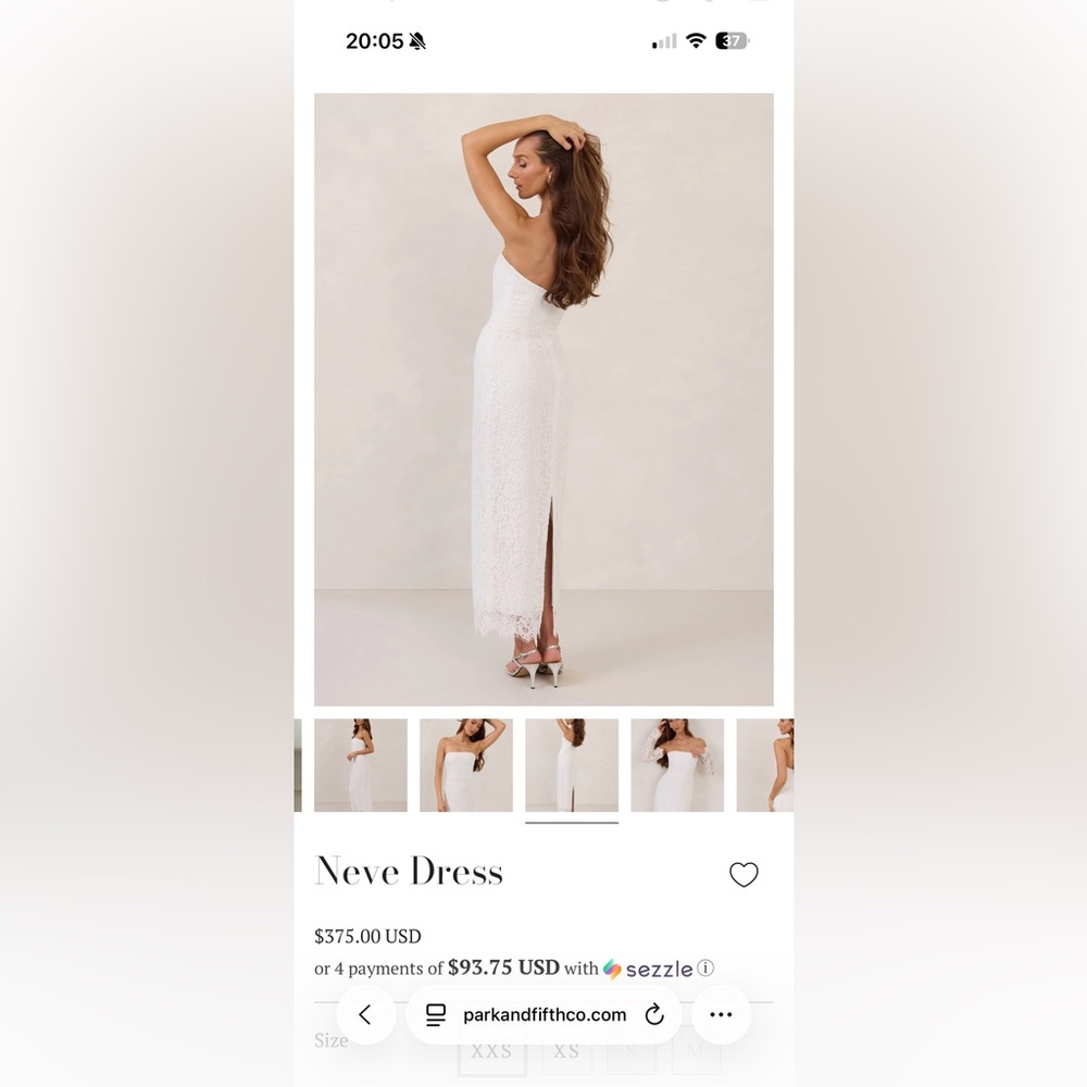 Park & Fifth White Neve Dress